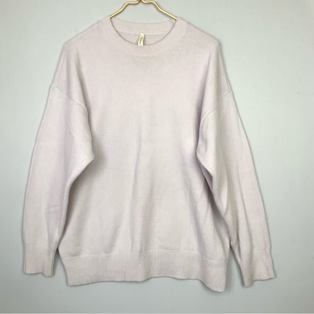 The Group Babaton Womens Sz 2‎ Medium Light Lavender Merino Wool Sweater Cozy